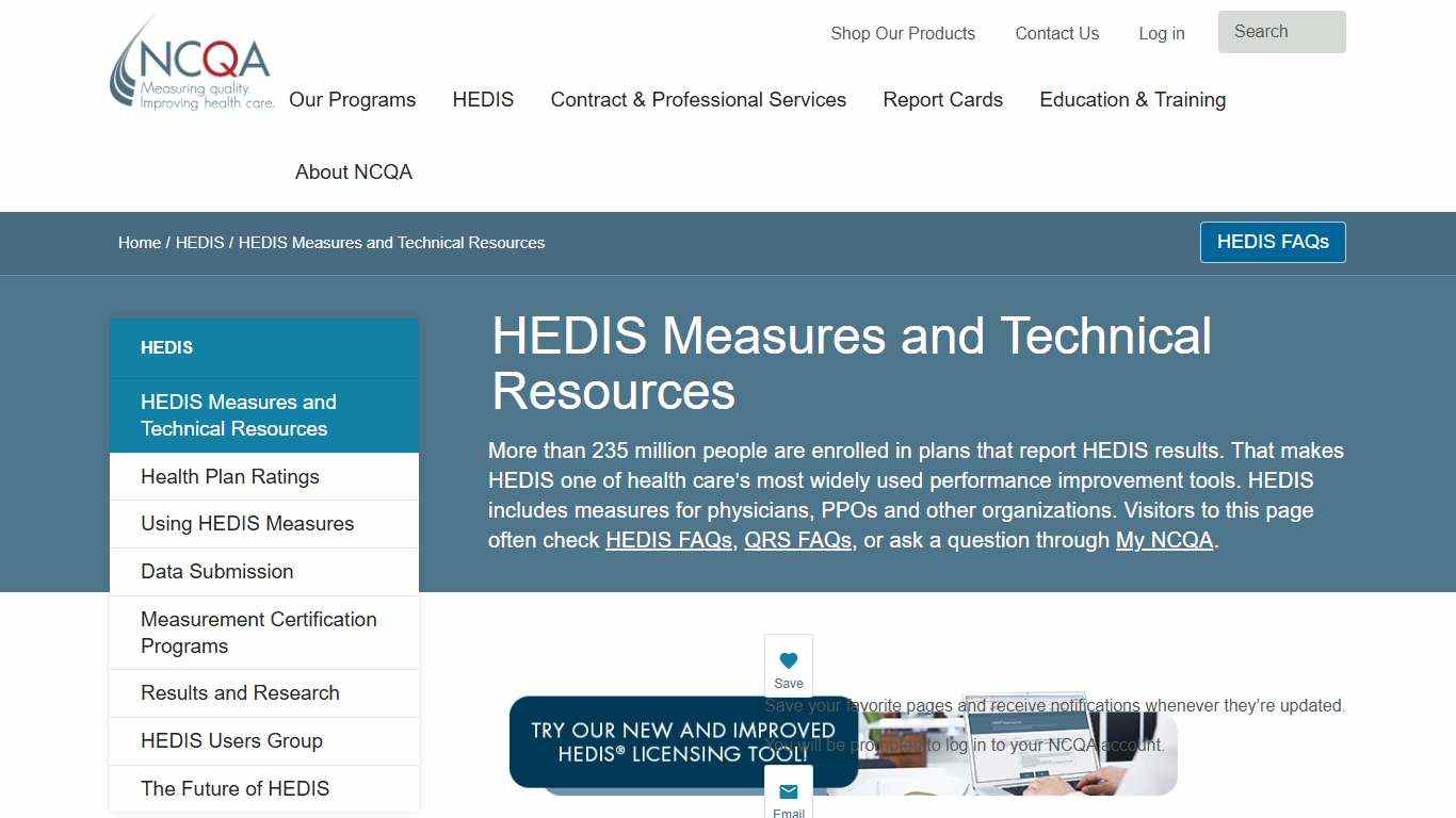 HEDIS Measures and Technical Resources - NCQA