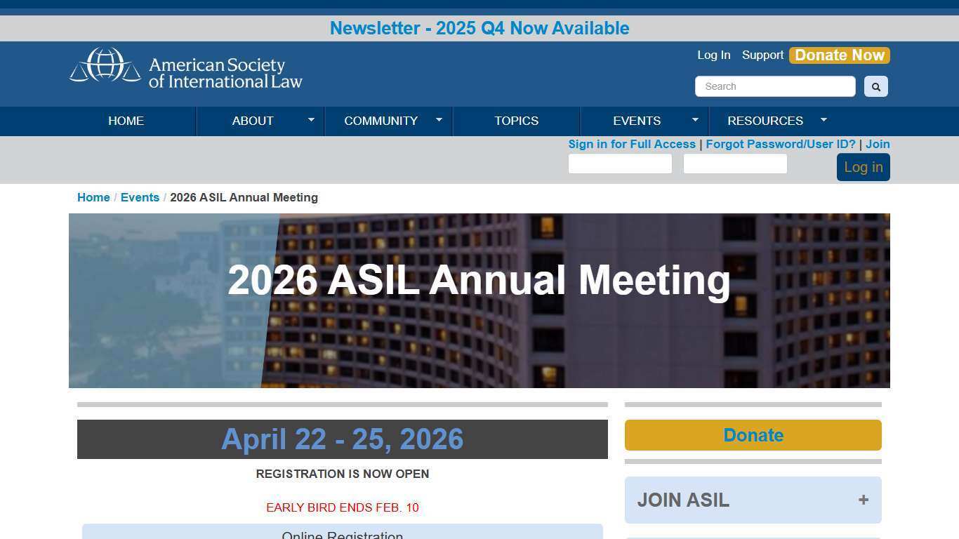 2026 ASIL Annual Meeting | ASIL